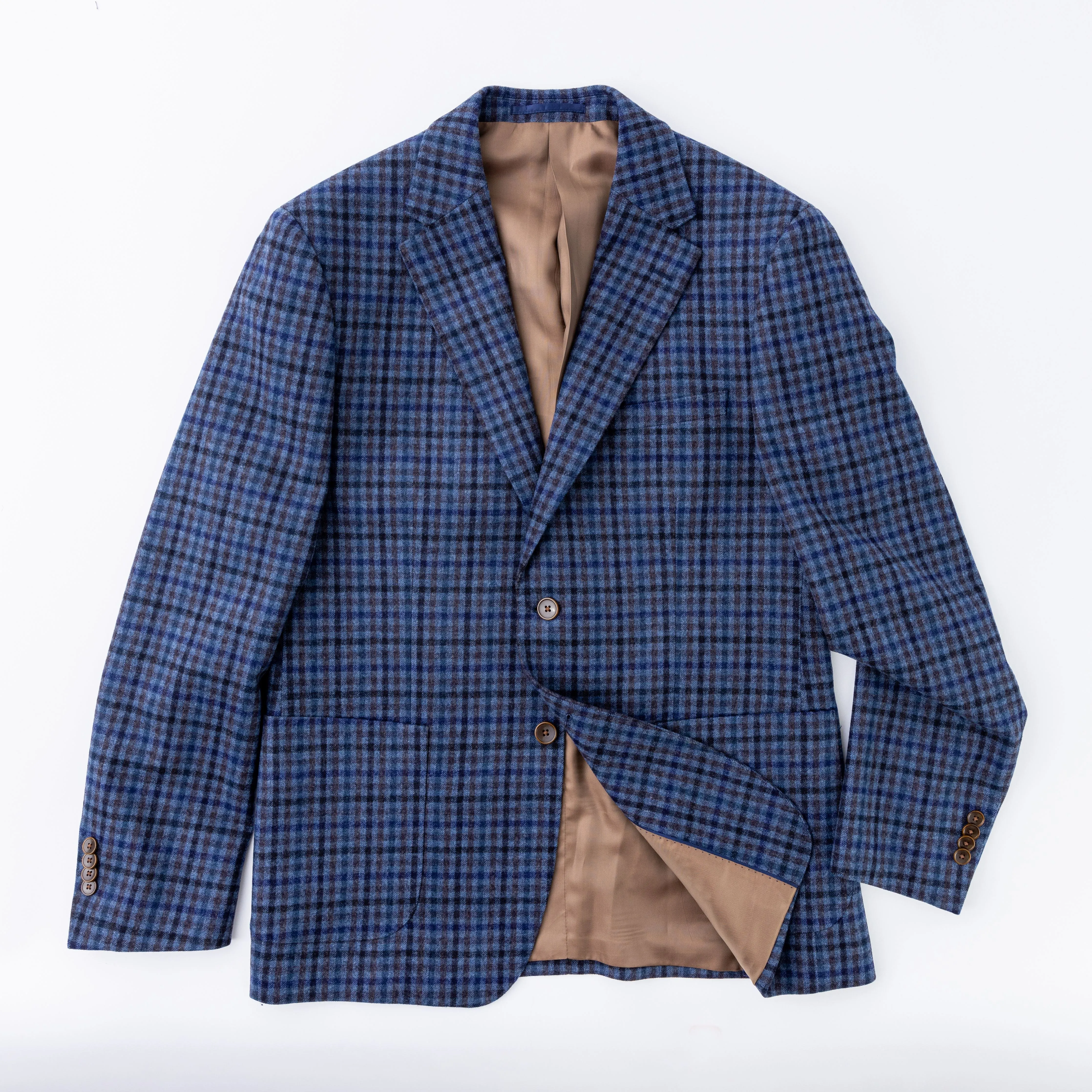 Navy Check Wool Sport Coat