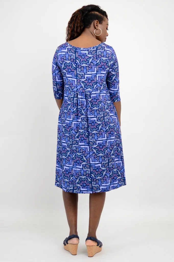 Nelly 3/4 Slv Dress, Motoca, Bamboo