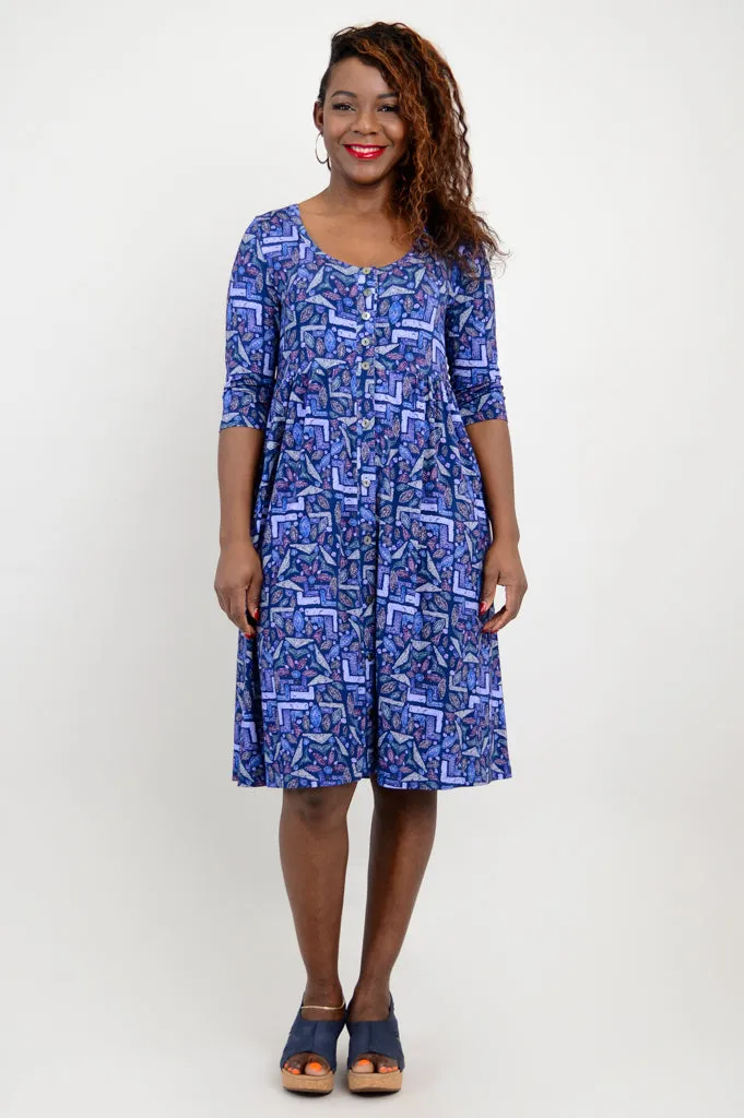 Nelly 3/4 Slv Dress, Motoca, Bamboo