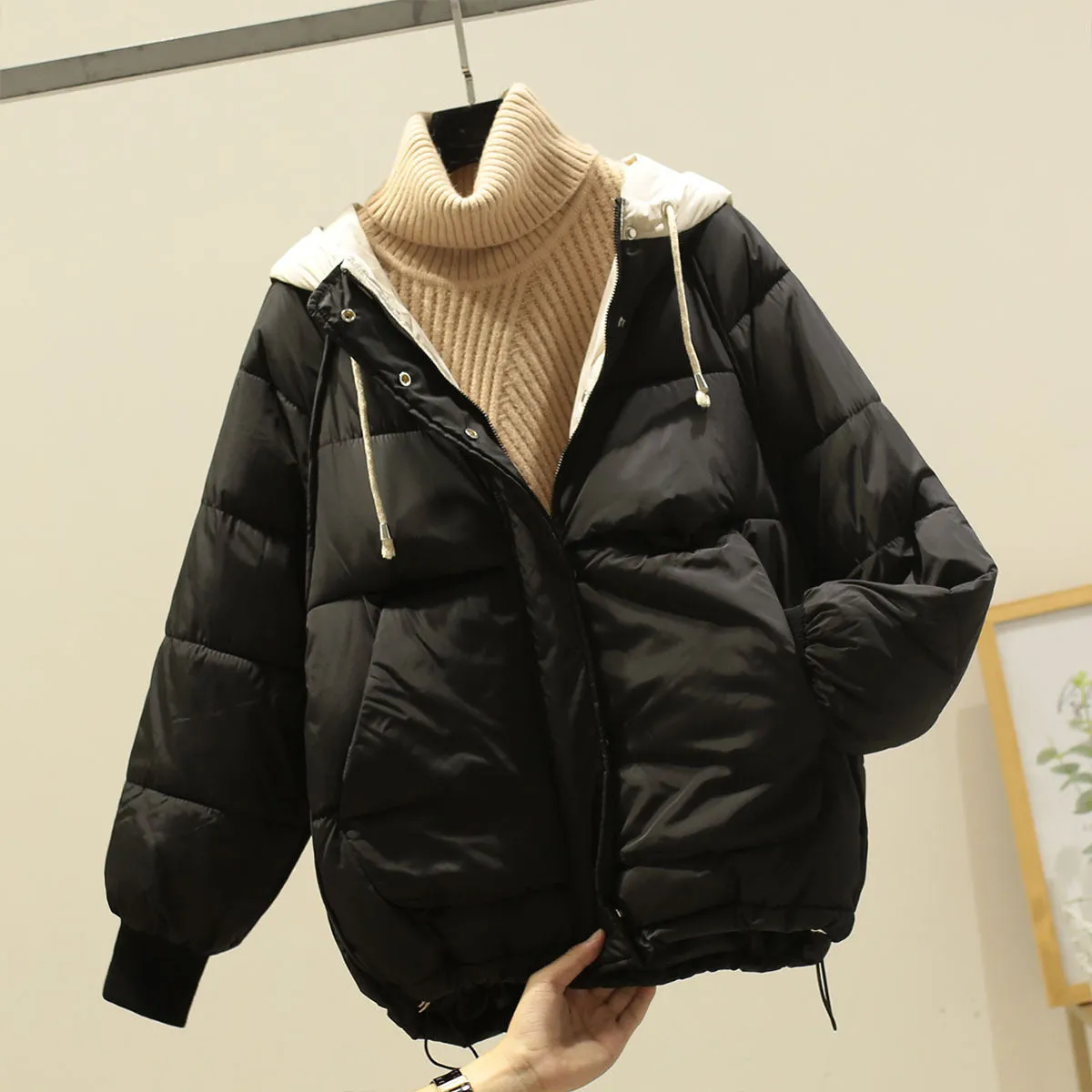 New Down Jacket Hooded Warm Jacket Casual women warm jacket