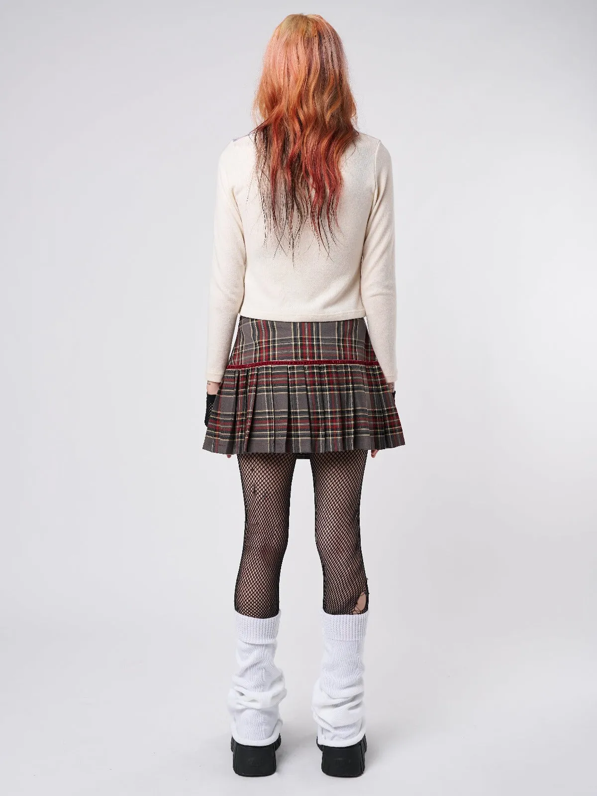 Orla Pleated Tartan Mini Skirt