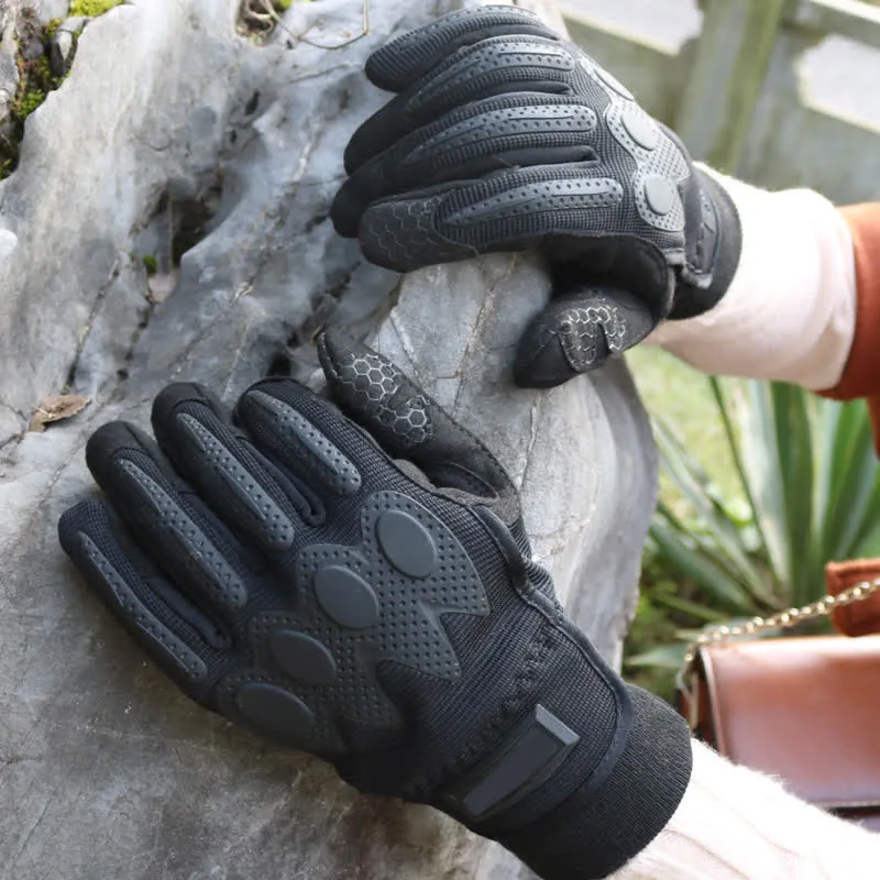 Outdoor Mountaining Full Finger Black Tactical Gloves