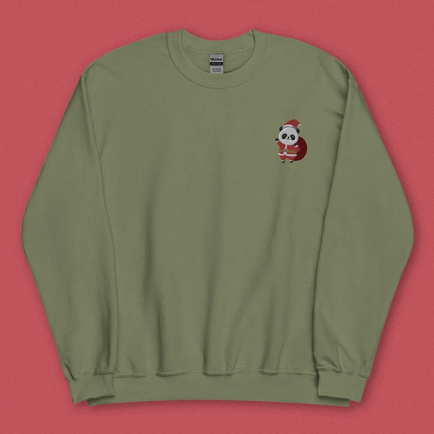 Panda Santa Embroidered Sweatshirt