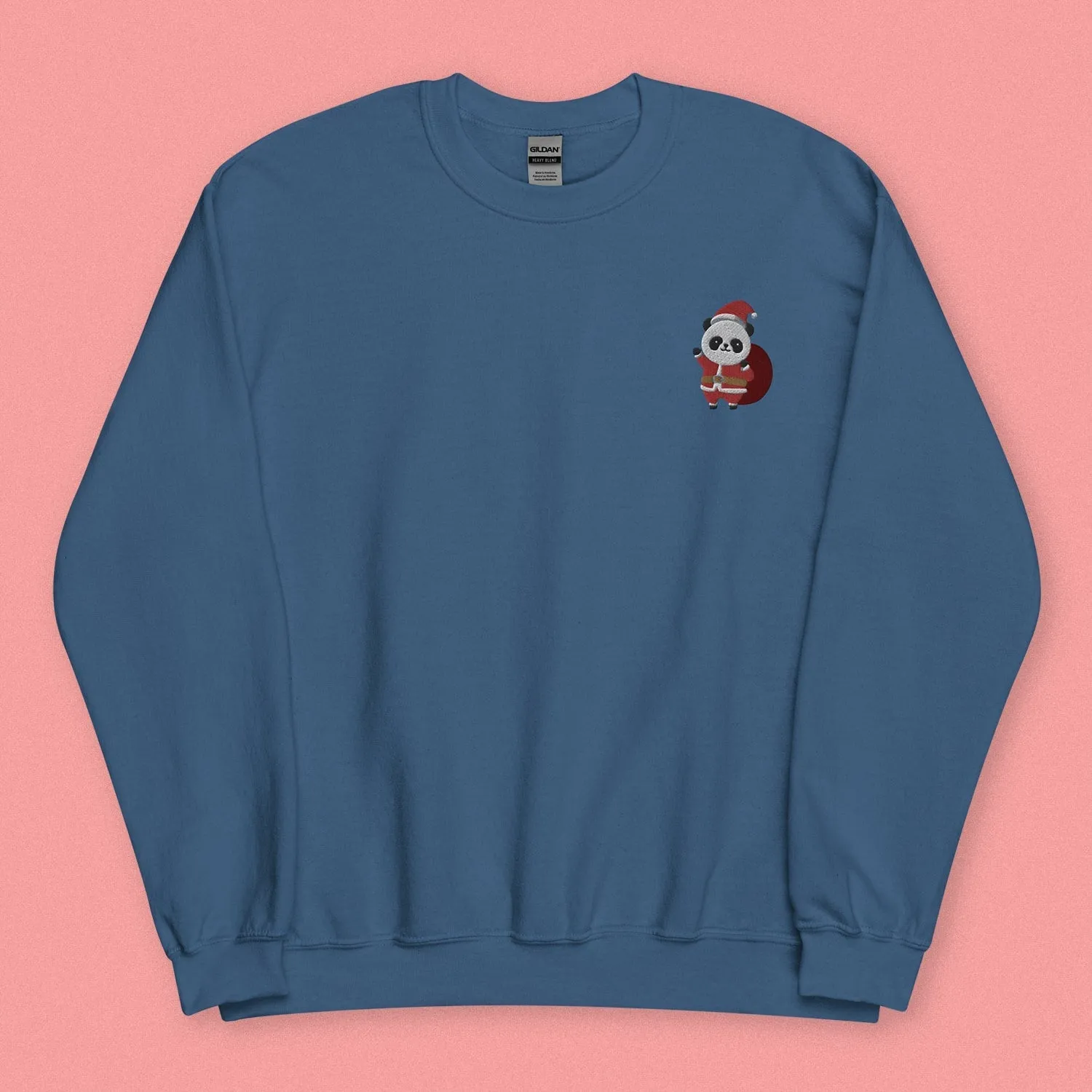 Panda Santa Embroidered Sweatshirt