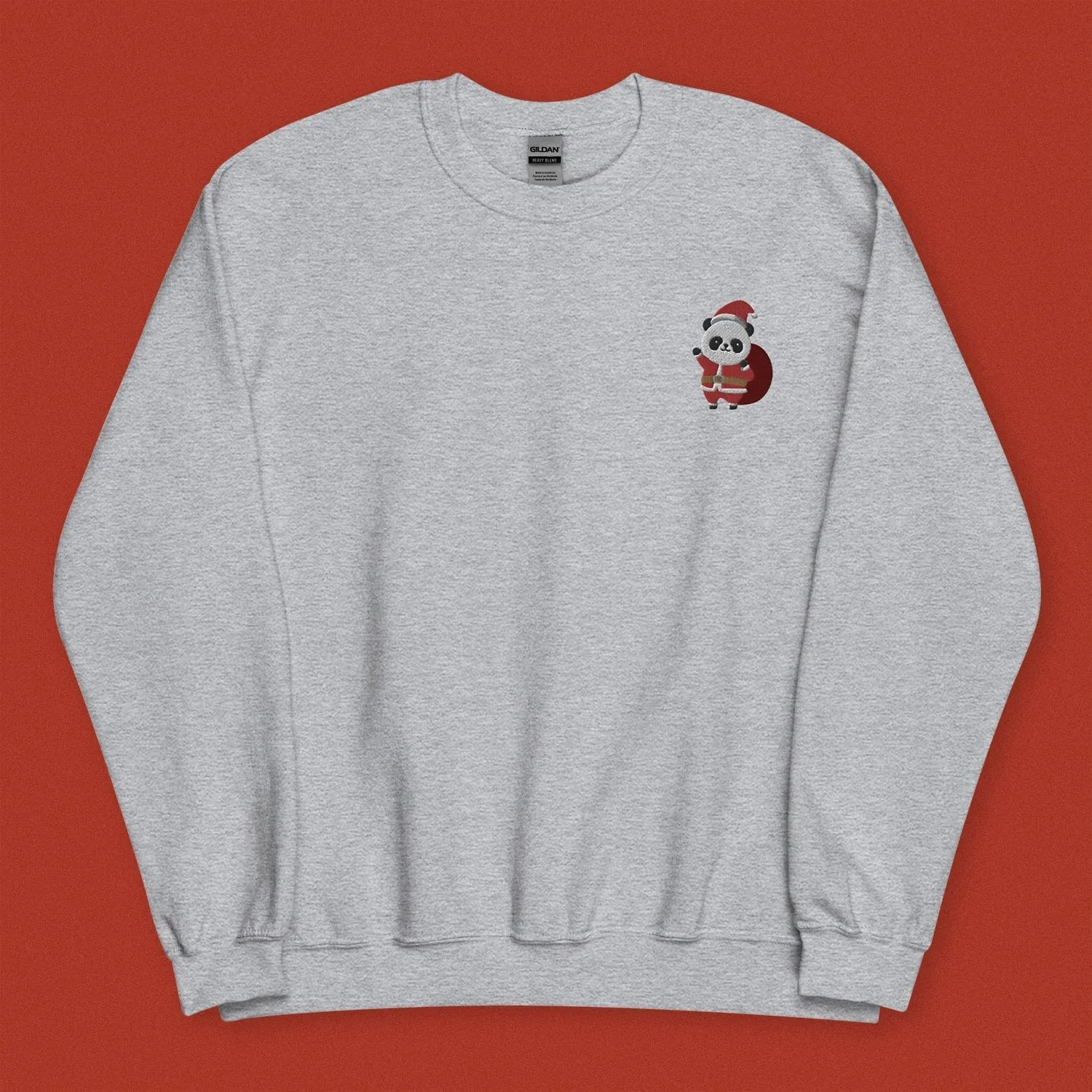 Panda Santa Embroidered Sweatshirt