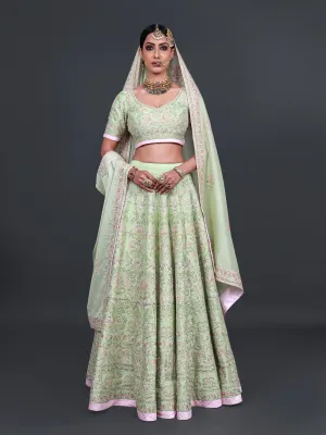 PASTEL BAGEECHA LEHENGA SET