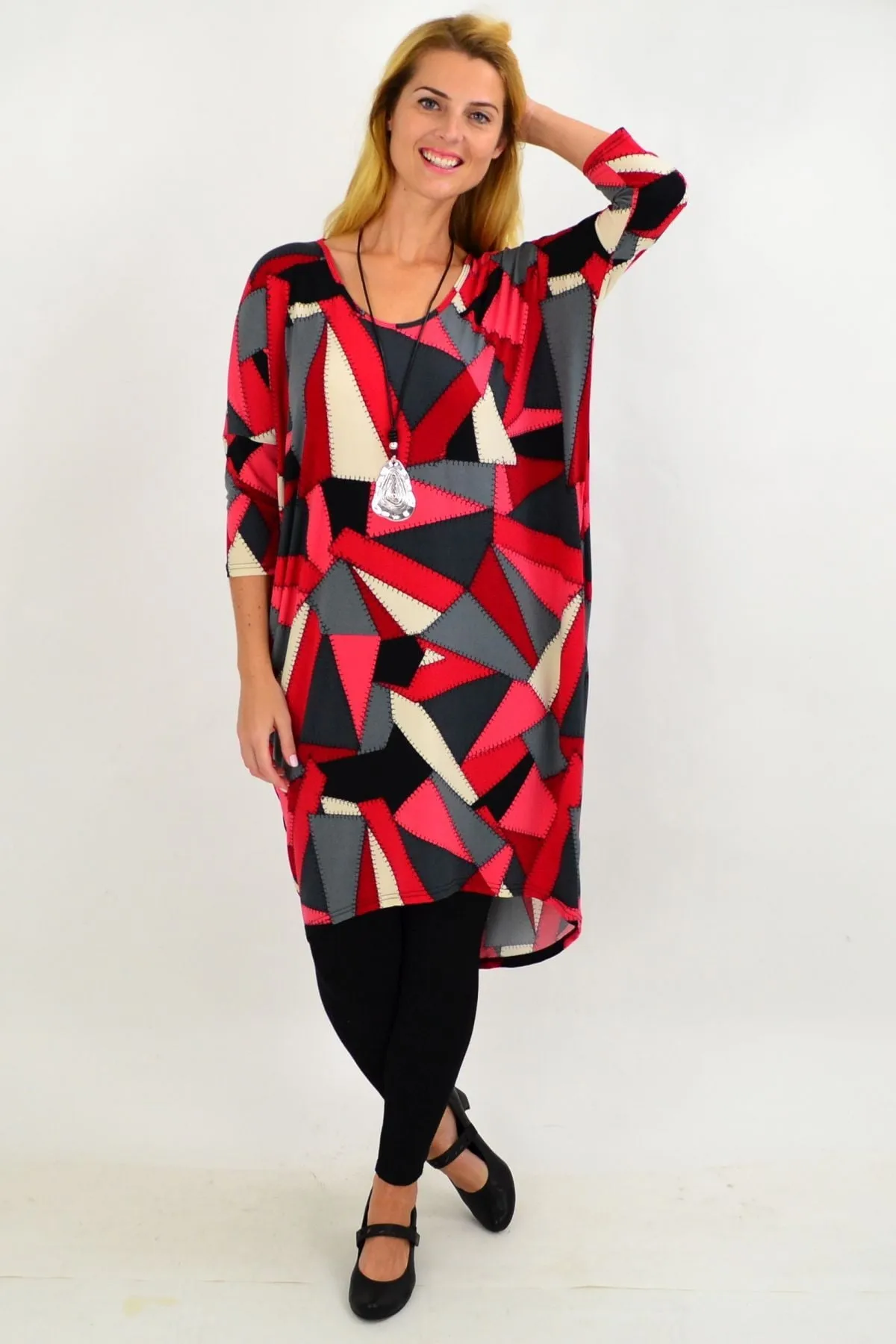 Patch Work Hi Low Tunic Dress