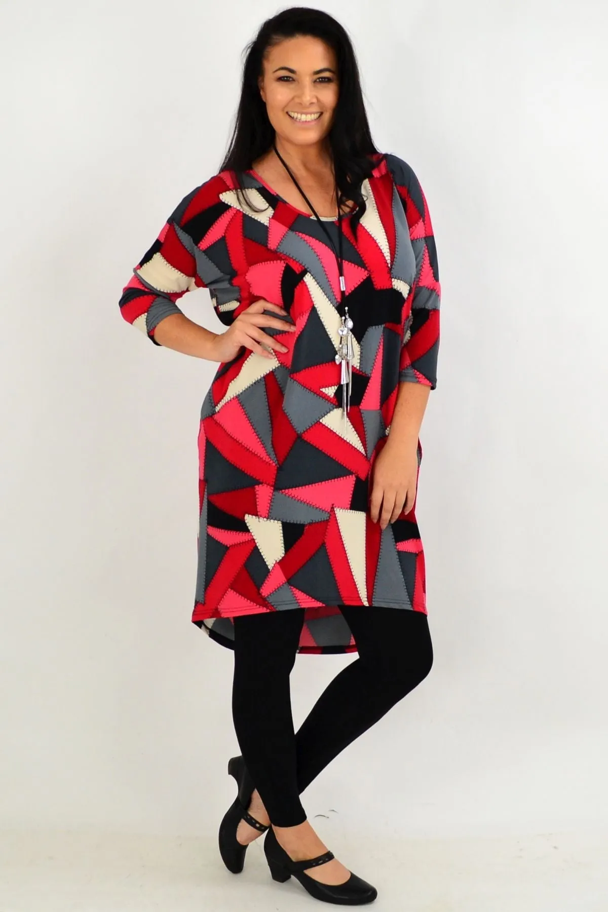 Patch Work Hi Low Tunic Dress