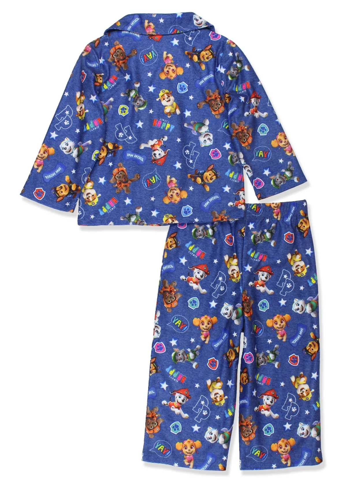 Paw Patrol Toddler Kids Flannel Coat Style Pajamas Set