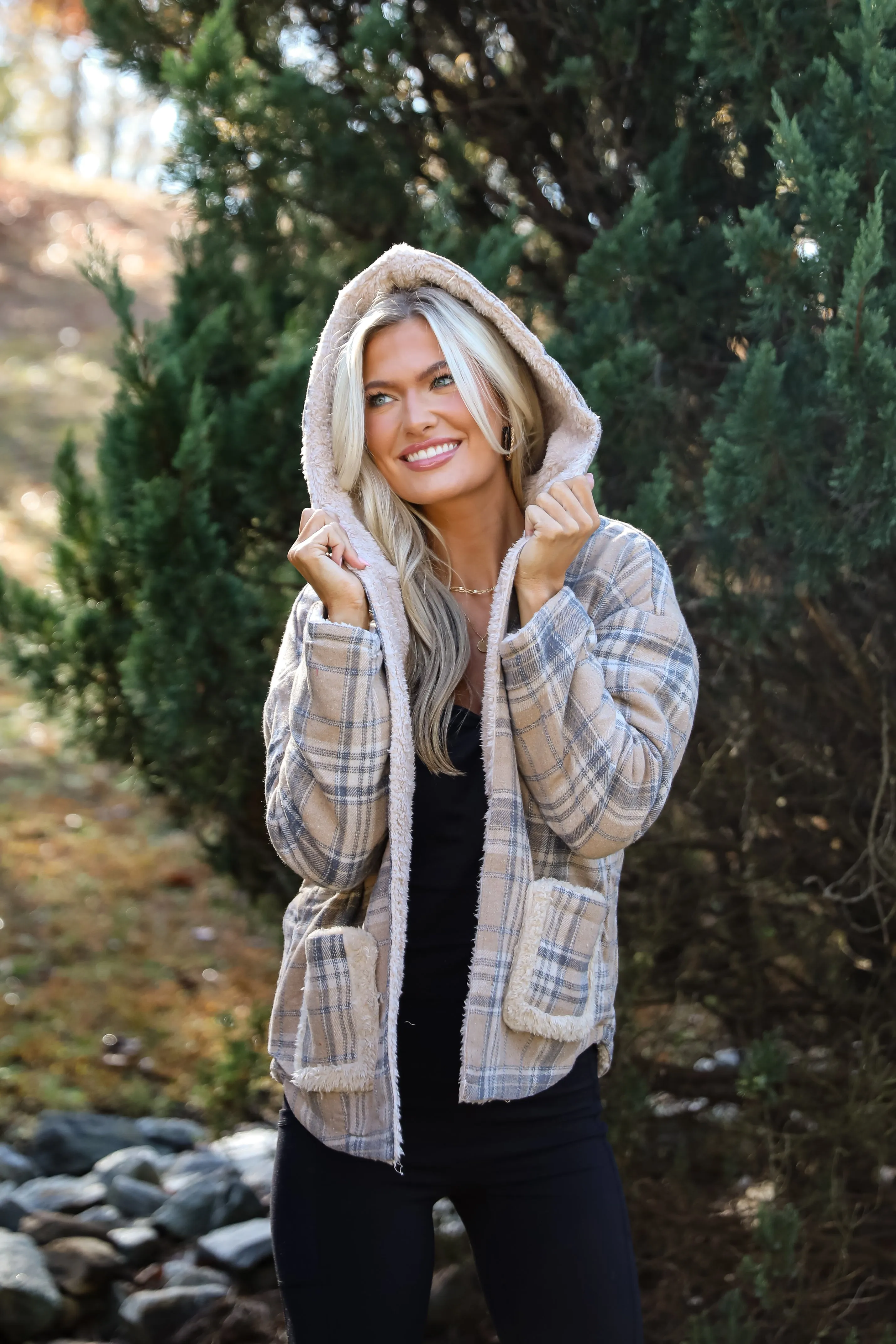 Perfected Comfort Reversible Sherpa Plaid Jacket - DOORBUSTER