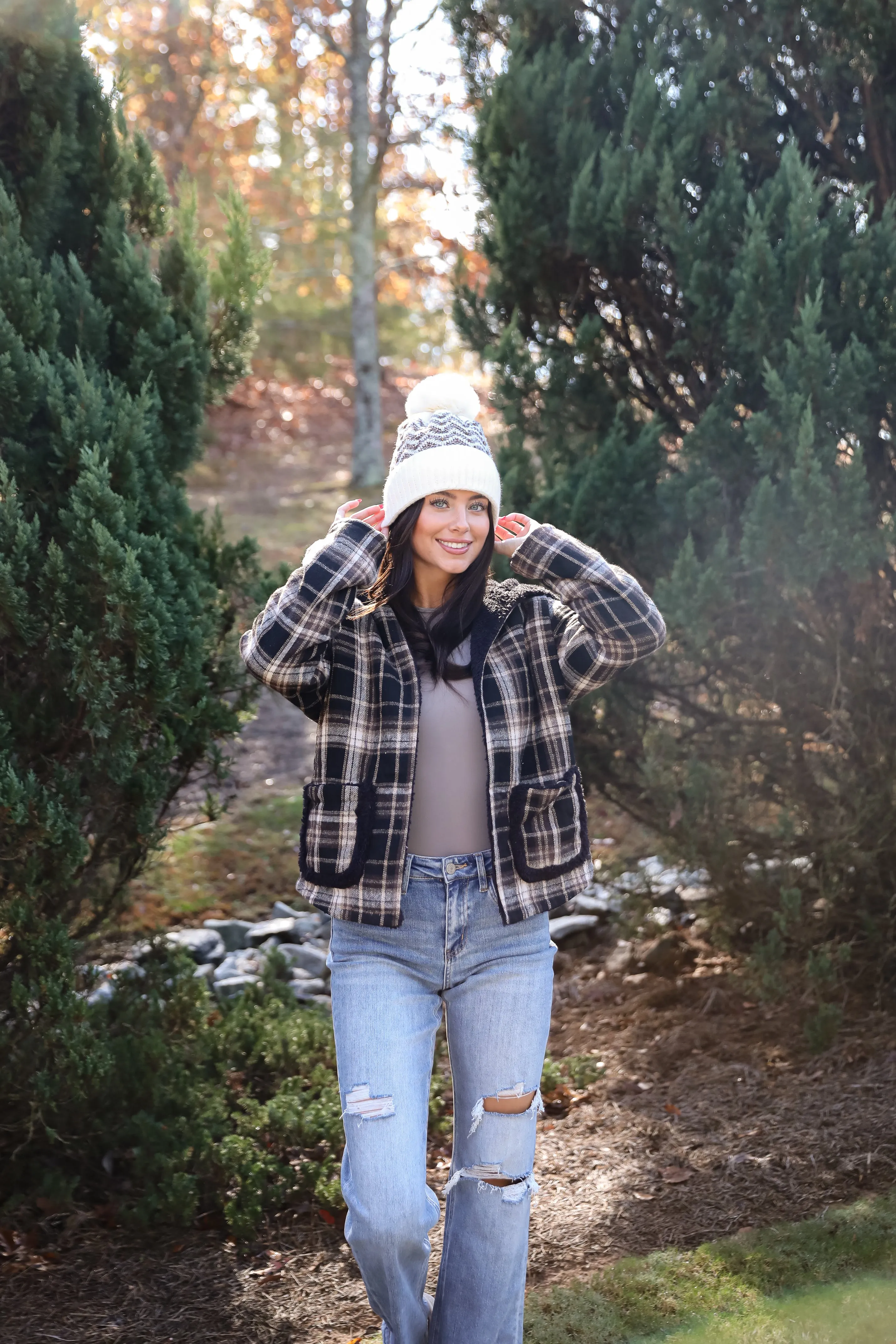 Perfected Comfort Reversible Sherpa Plaid Jacket - DOORBUSTER