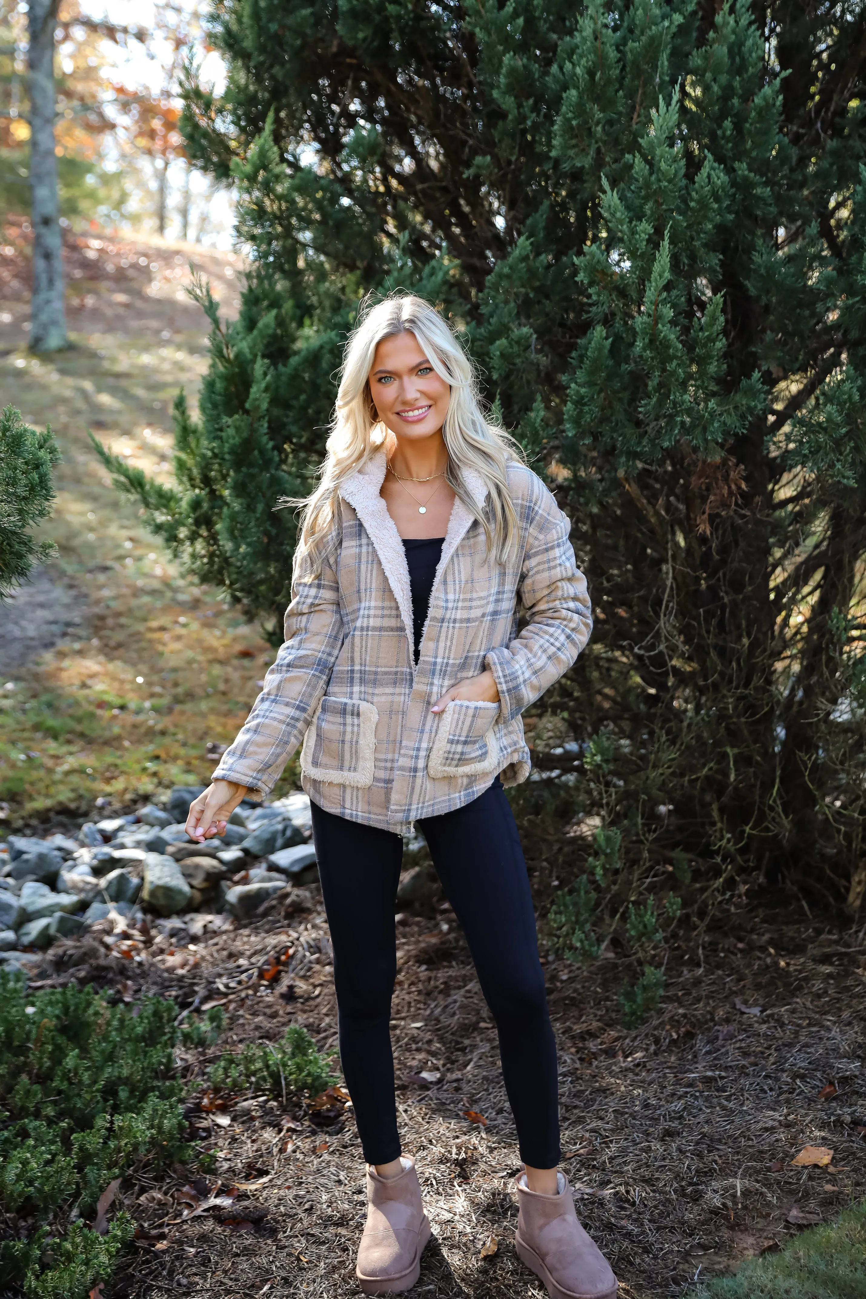 Perfected Comfort Reversible Sherpa Plaid Jacket - DOORBUSTER