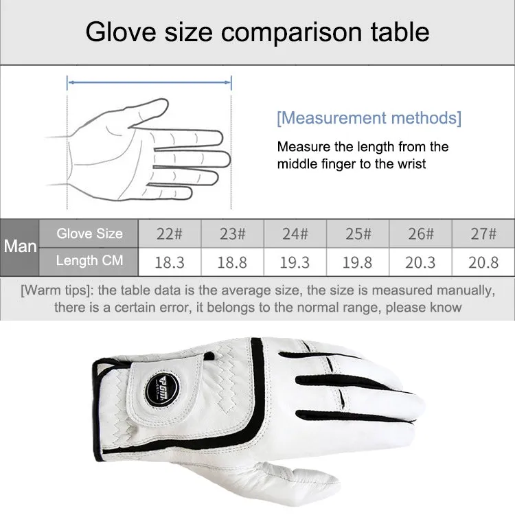 PGM Golf Sheepskin Breathable Non-slip Single Gloves for Men (Color:Left Hand Size:26)