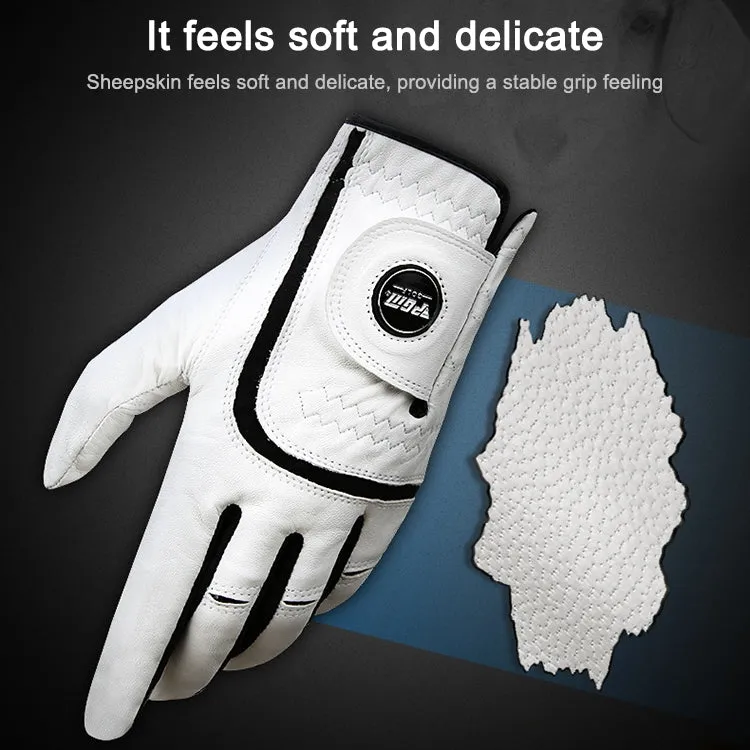 PGM Golf Sheepskin Breathable Non-slip Single Gloves for Men (Color:Left Hand Size:26)