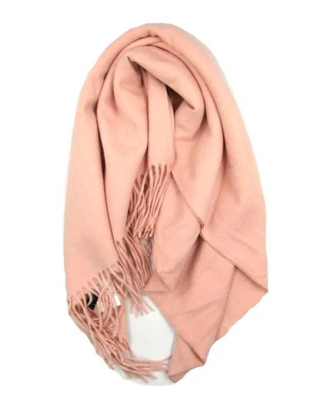 Plain Classic Cashmere Blend Pashmina Style Scarf (12 Colours)