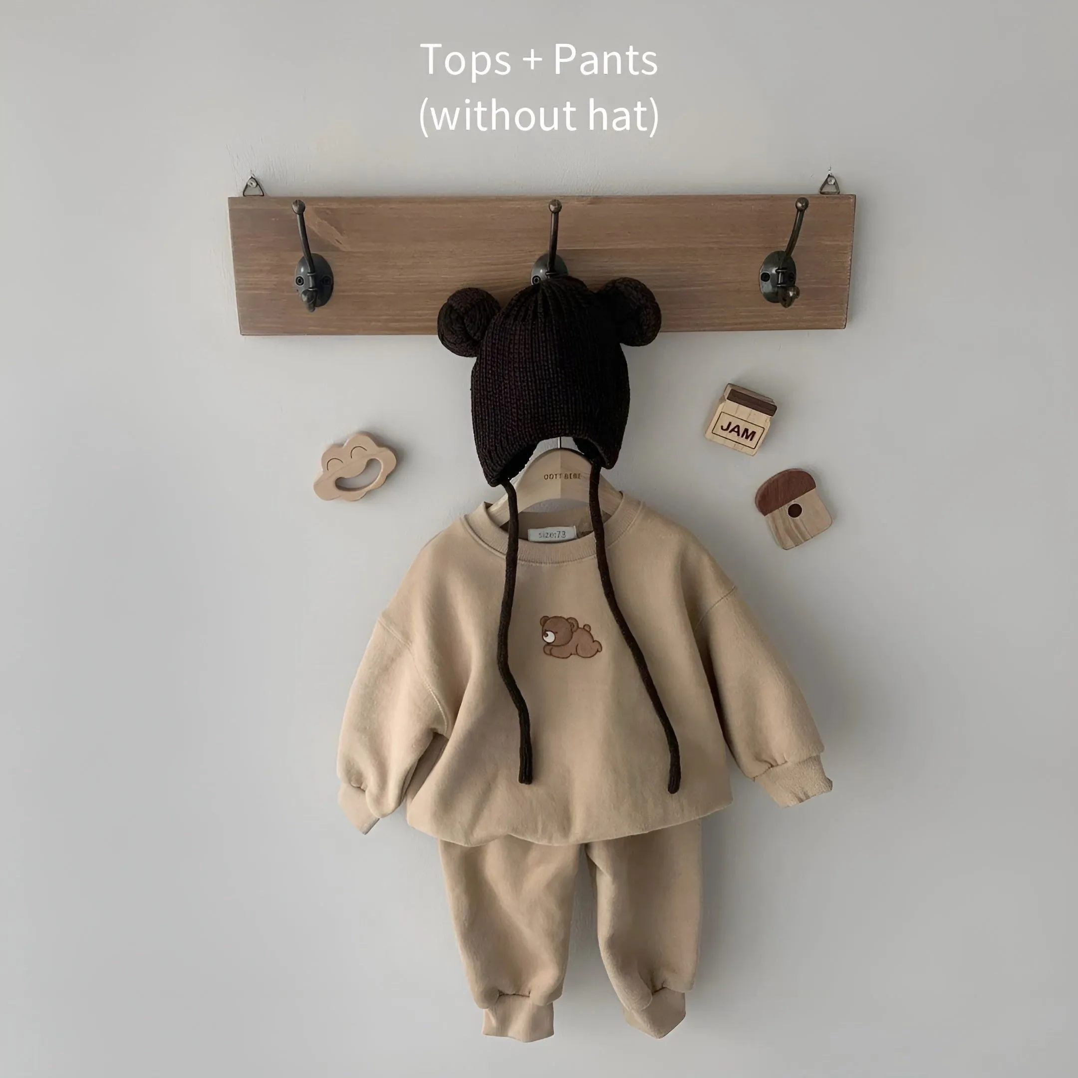 Playful Bear - Bequem gestickt Passendes Bären-Set für Babys (Pullover   Hose)