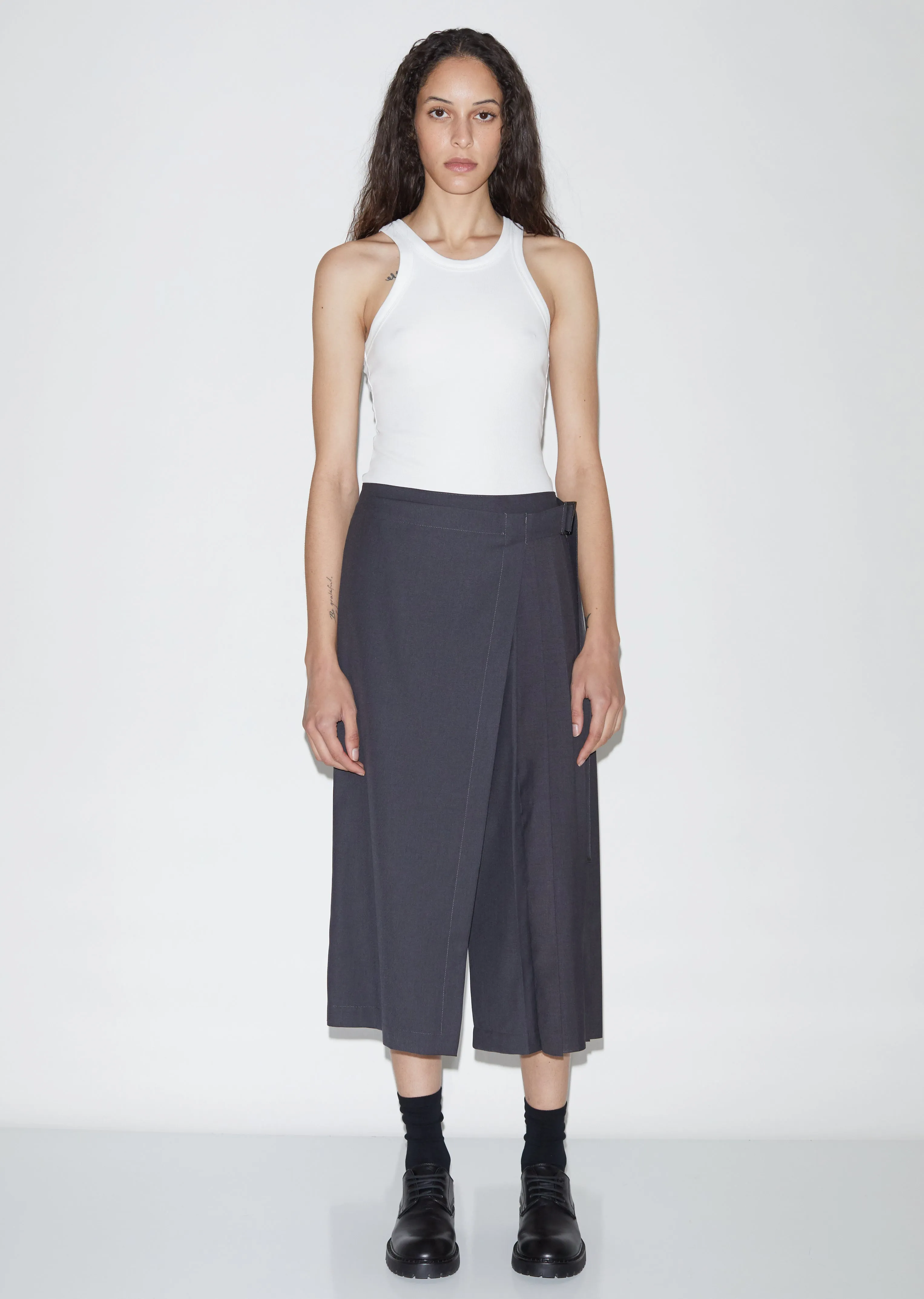 Pleated Wideleg Culottes