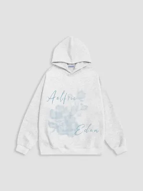 [Pre-Order]Aelfric Eden Blurring Flower Print Hoodie