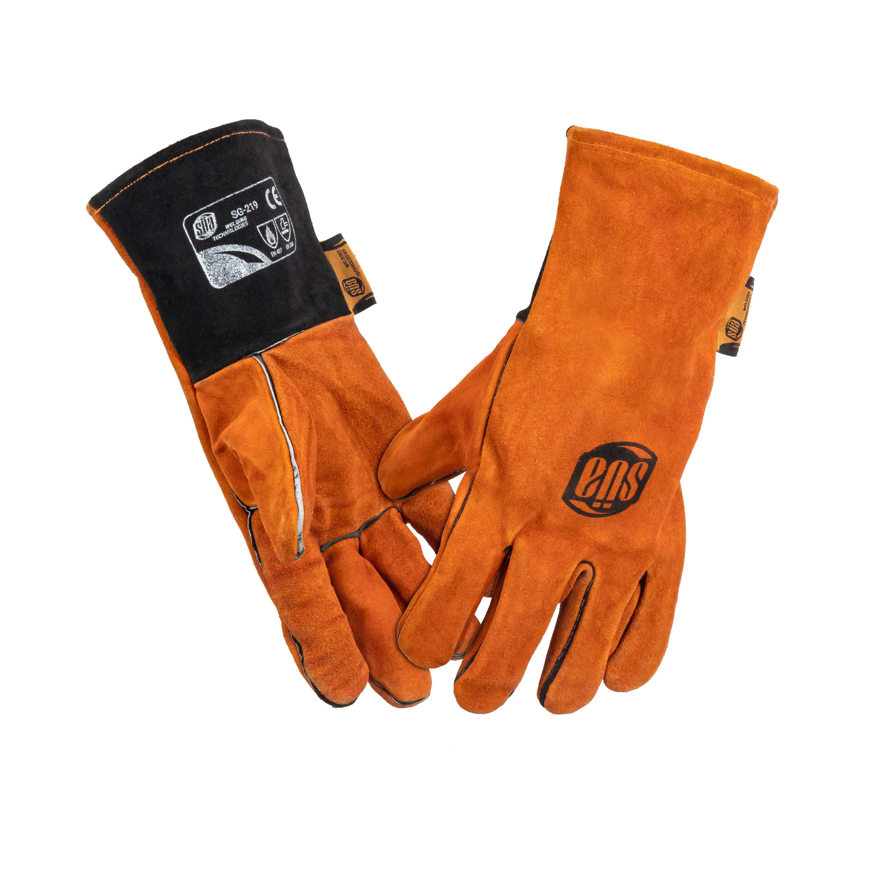 Premium Split Leather Welding Gloves - Back Single Piece - Full Cotton Fleece Lining  Size L