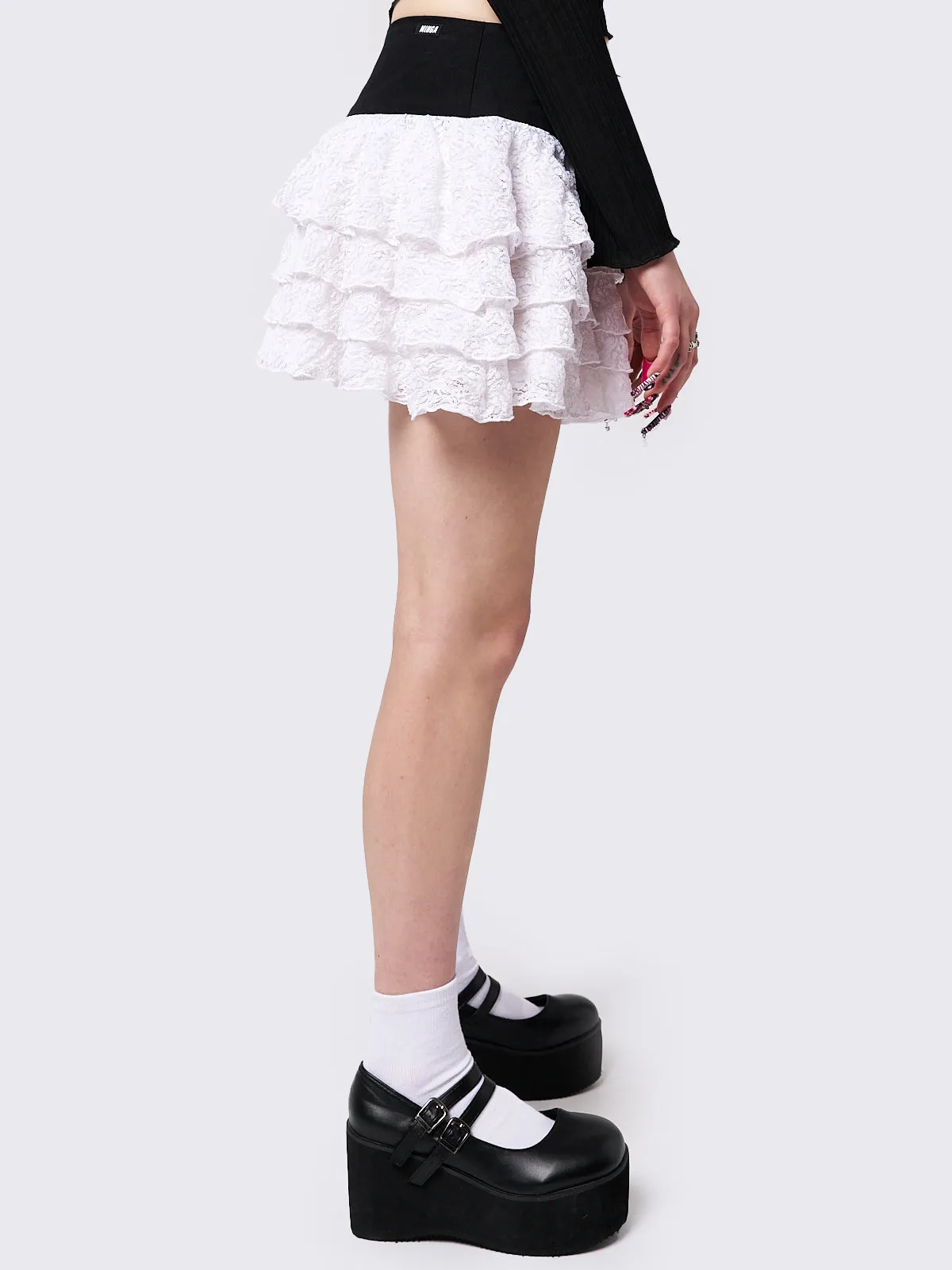 Presley Tutu Lace-Up Mini Skirt