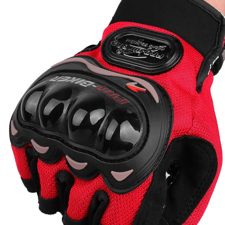 PRO-BIKER PRO01C Outdoor Cycling Glove Motorcycle Anti-Drop Safety Protection Half-Finger Glove, Specification: L(Blue)