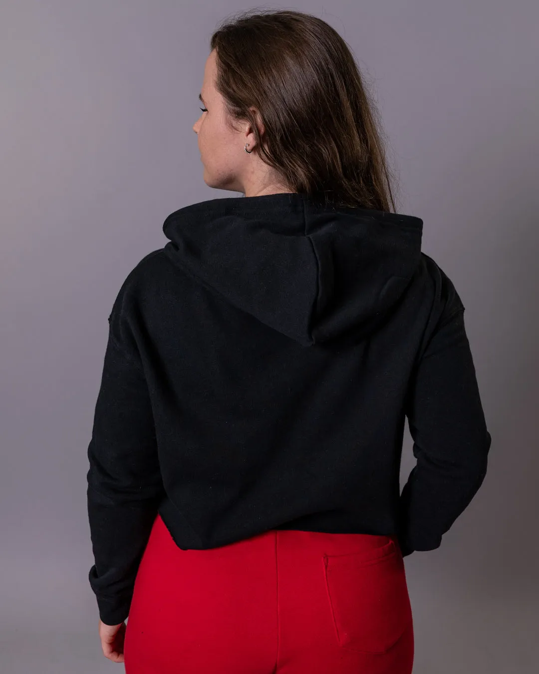 "The Originals" Cropped Pullover Hoodie - Black