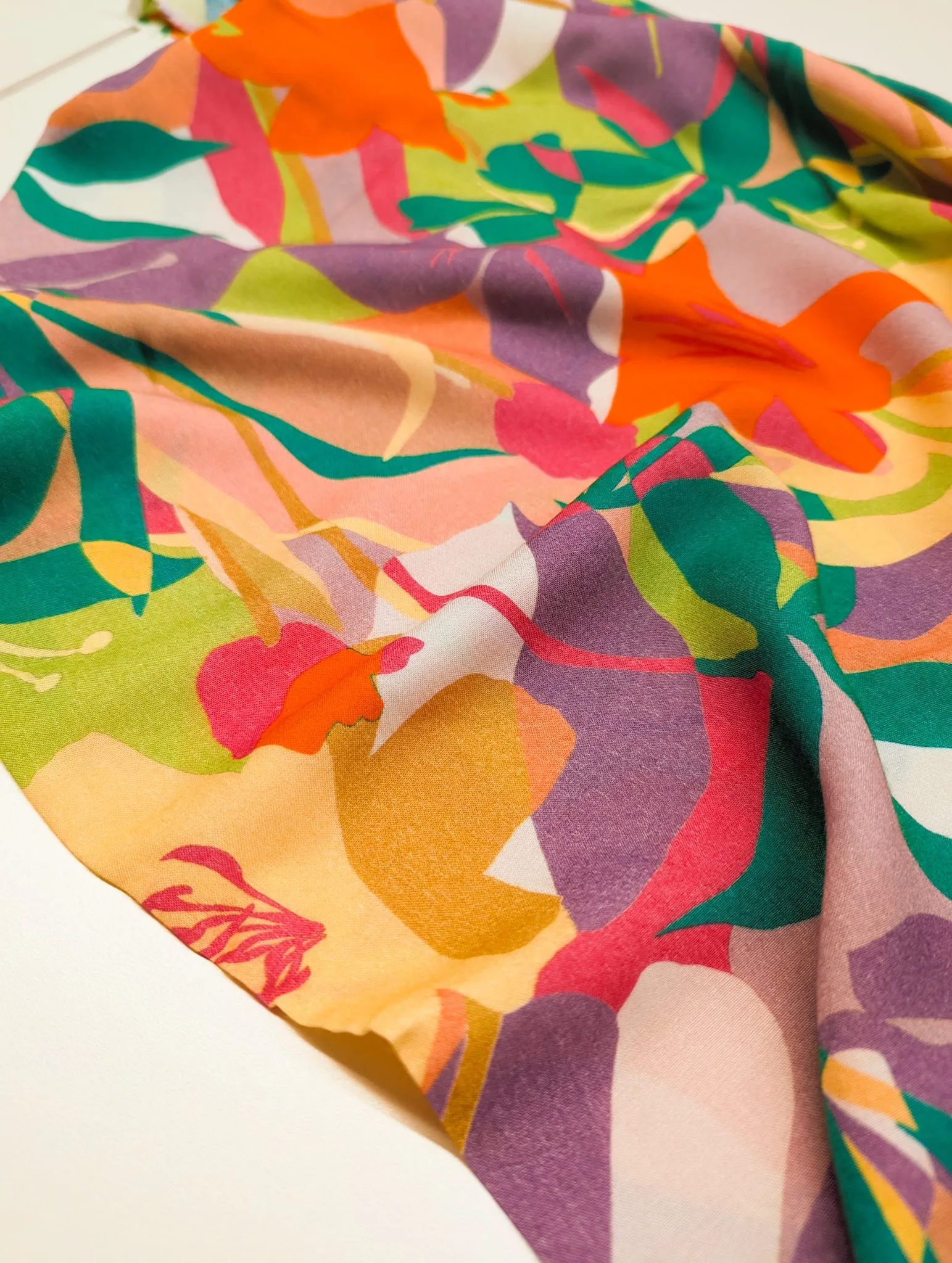 Rayon Challis - Bright Flowers