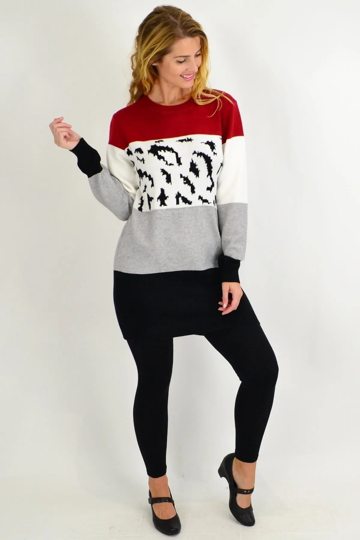 Red Wine Woolly Winter Tunic Jumper