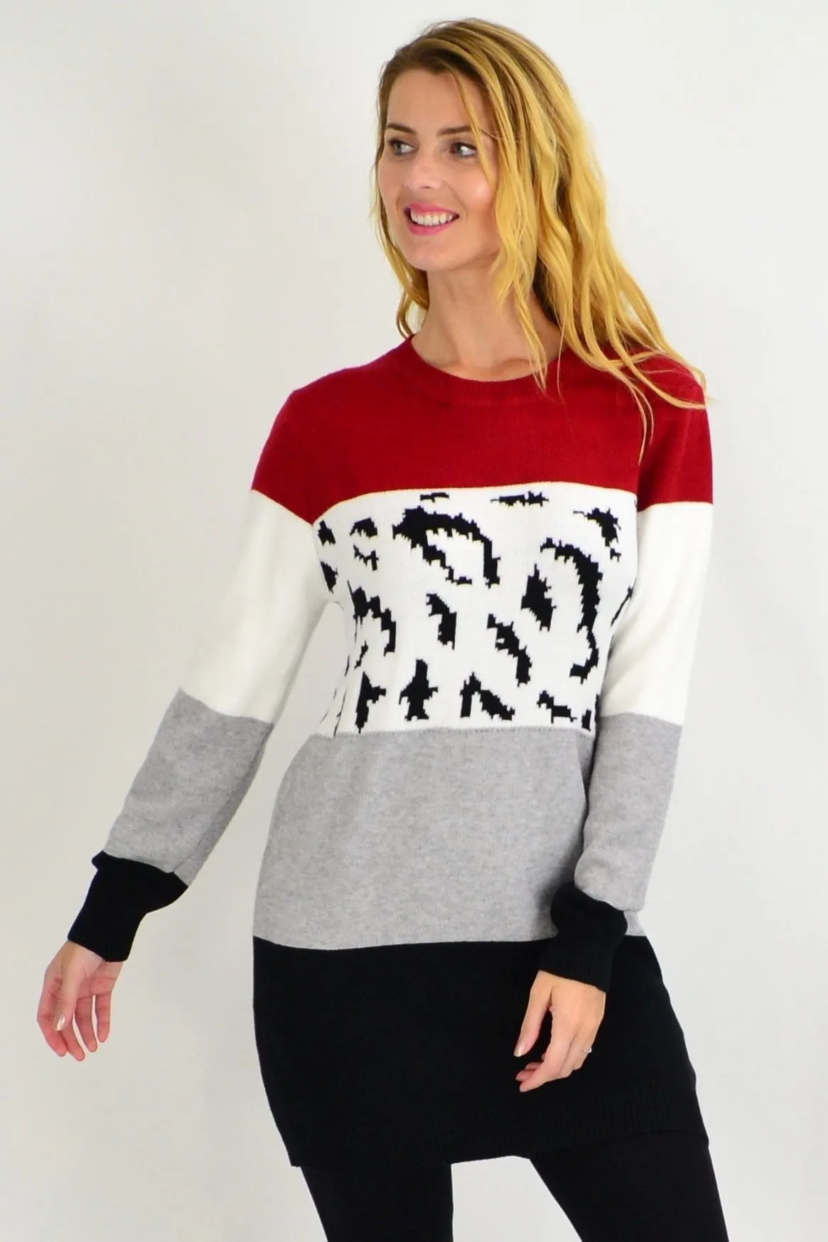 Red Wine Woolly Winter Tunic Jumper