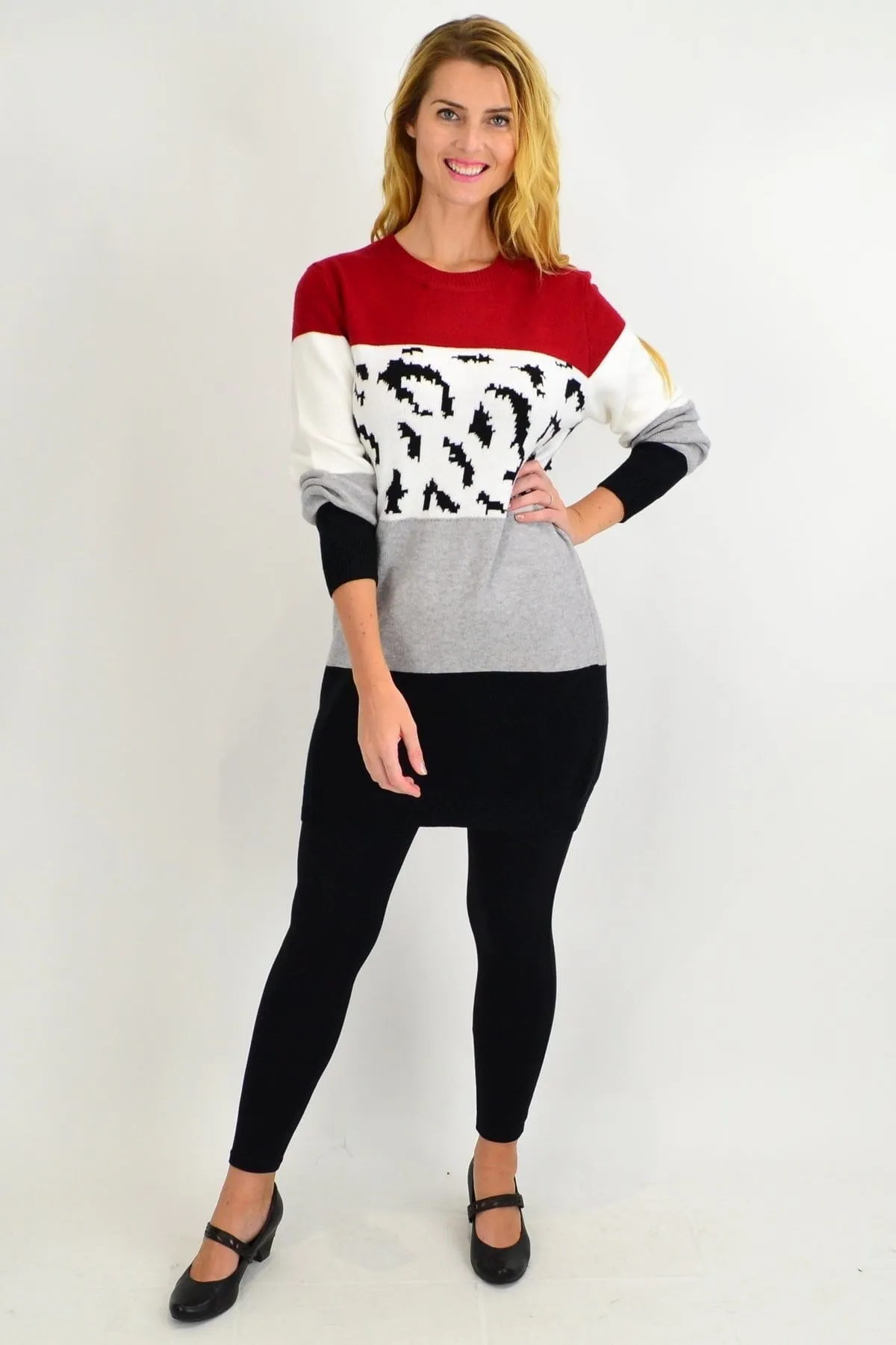 Red Wine Woolly Winter Tunic Jumper