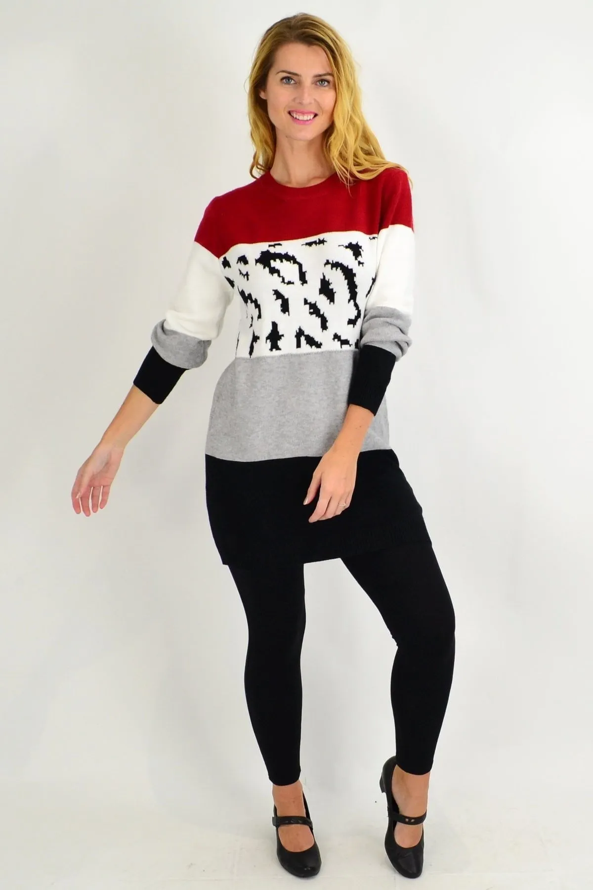 Red Wine Woolly Winter Tunic Jumper