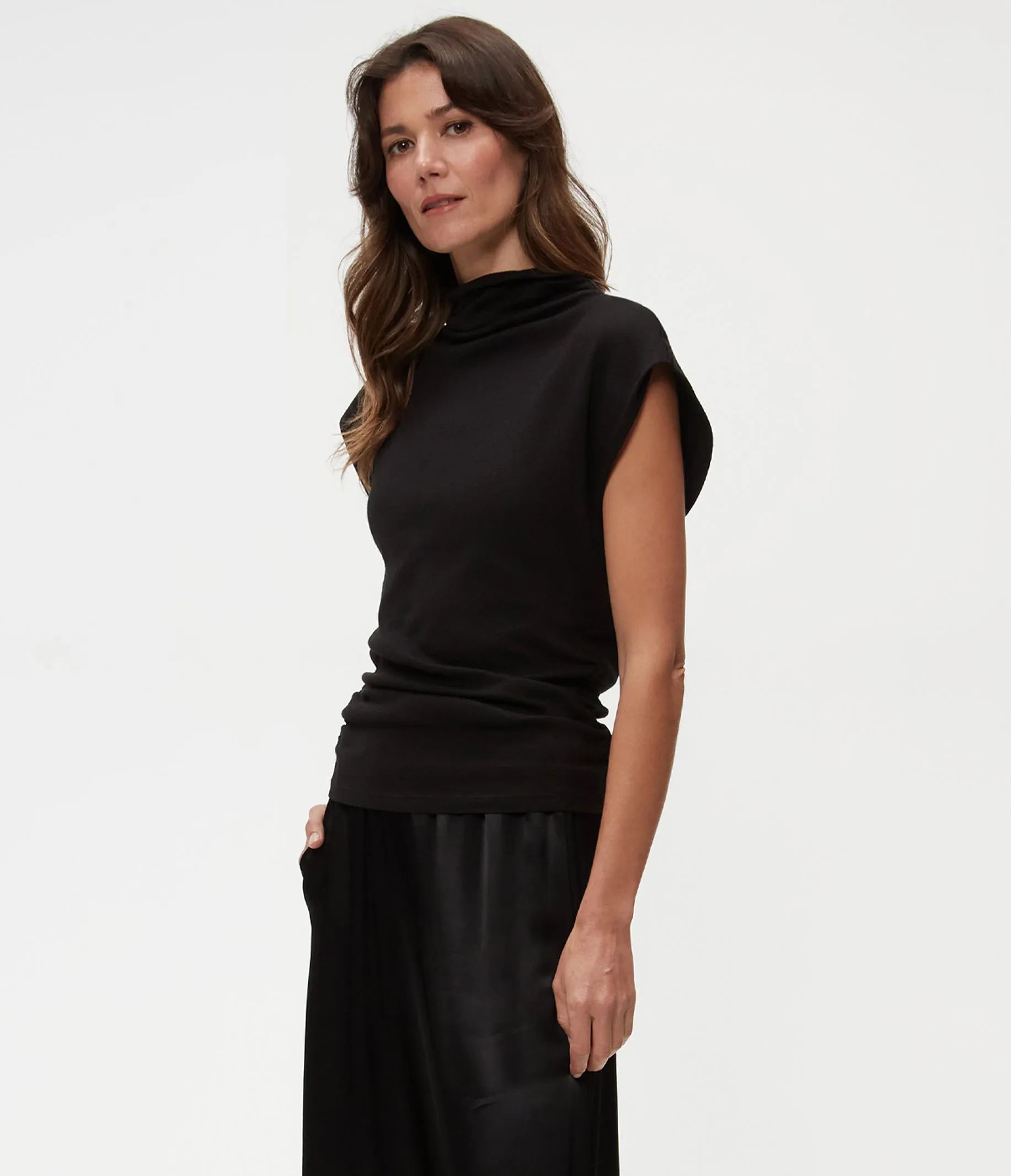 Reese Shine Power Shoulder Top