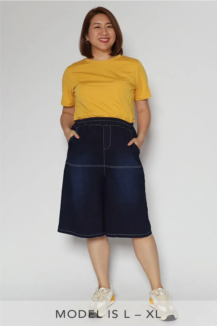 Rex Denim Culottes in Blue