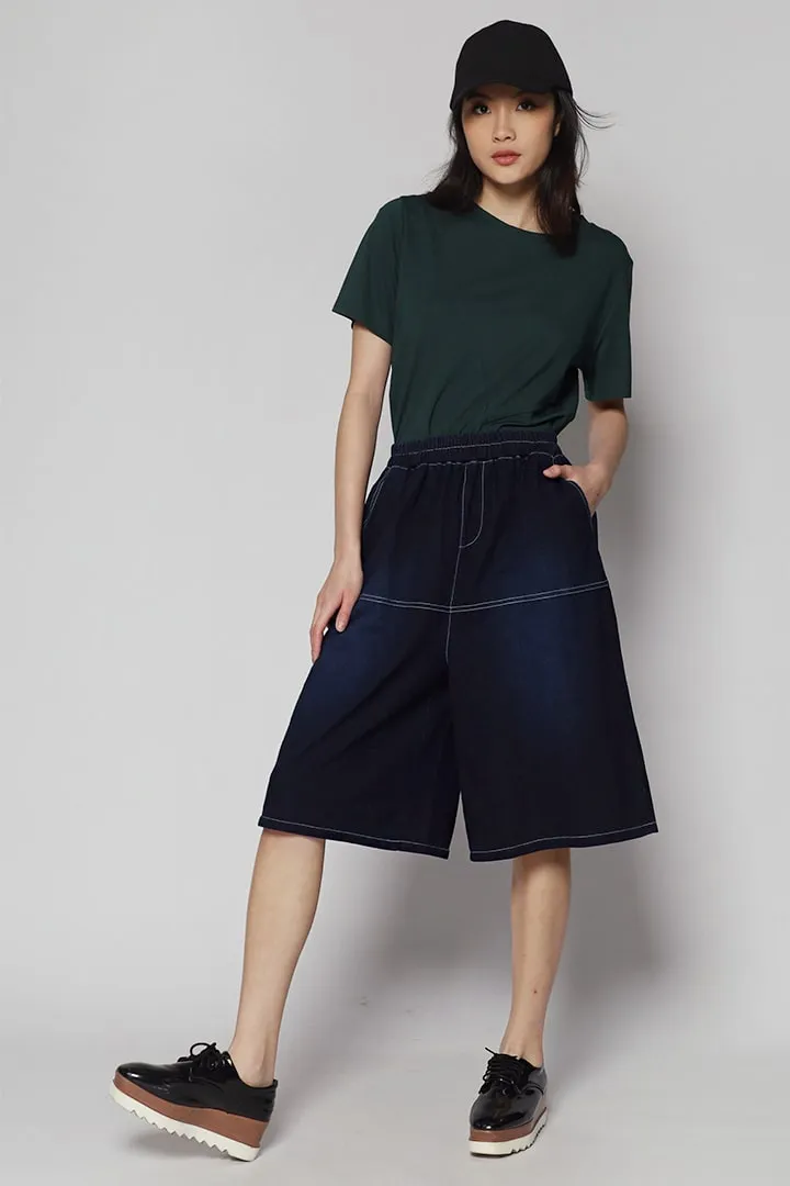 Rex Denim Culottes in Blue