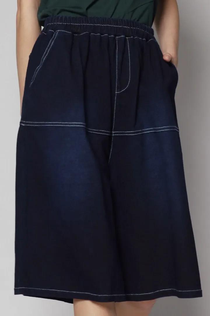 Rex Denim Culottes in Blue