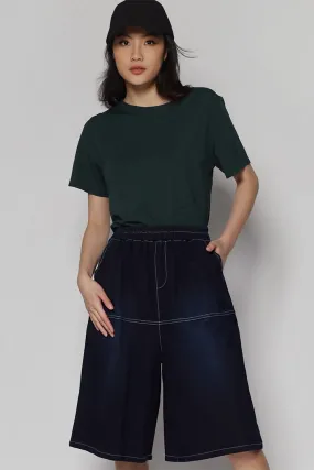 Rex Denim Culottes in Blue