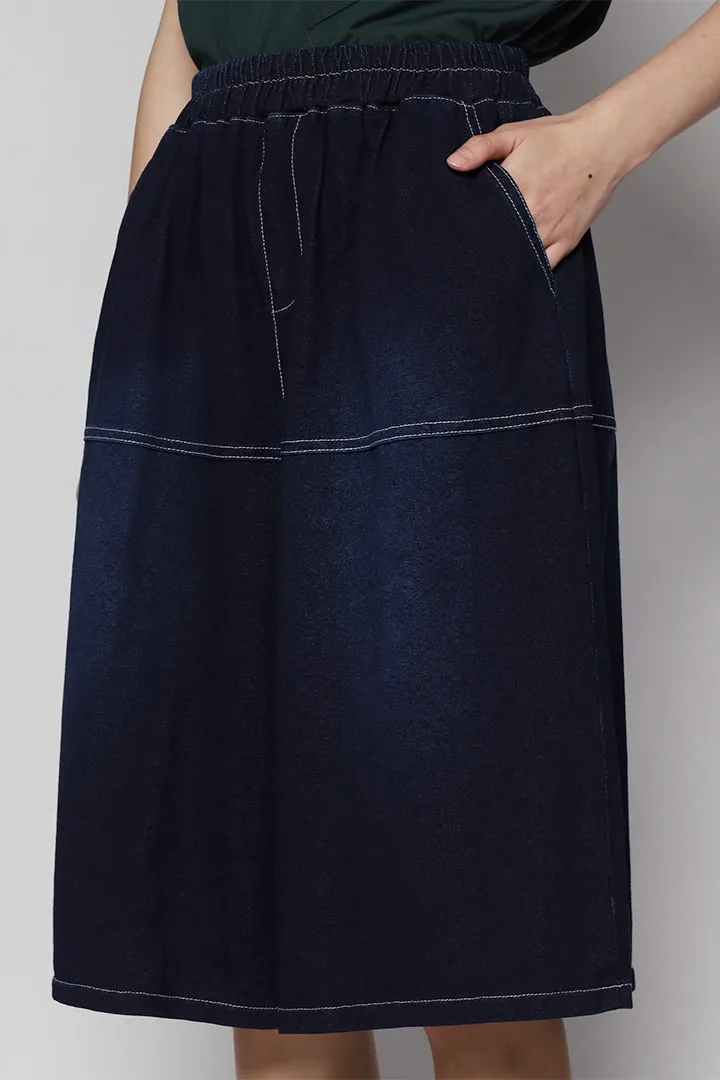 Rex Denim Culottes in Blue