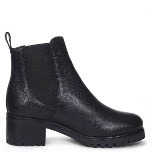 Saint Sophia Black Leather Ankle Boots