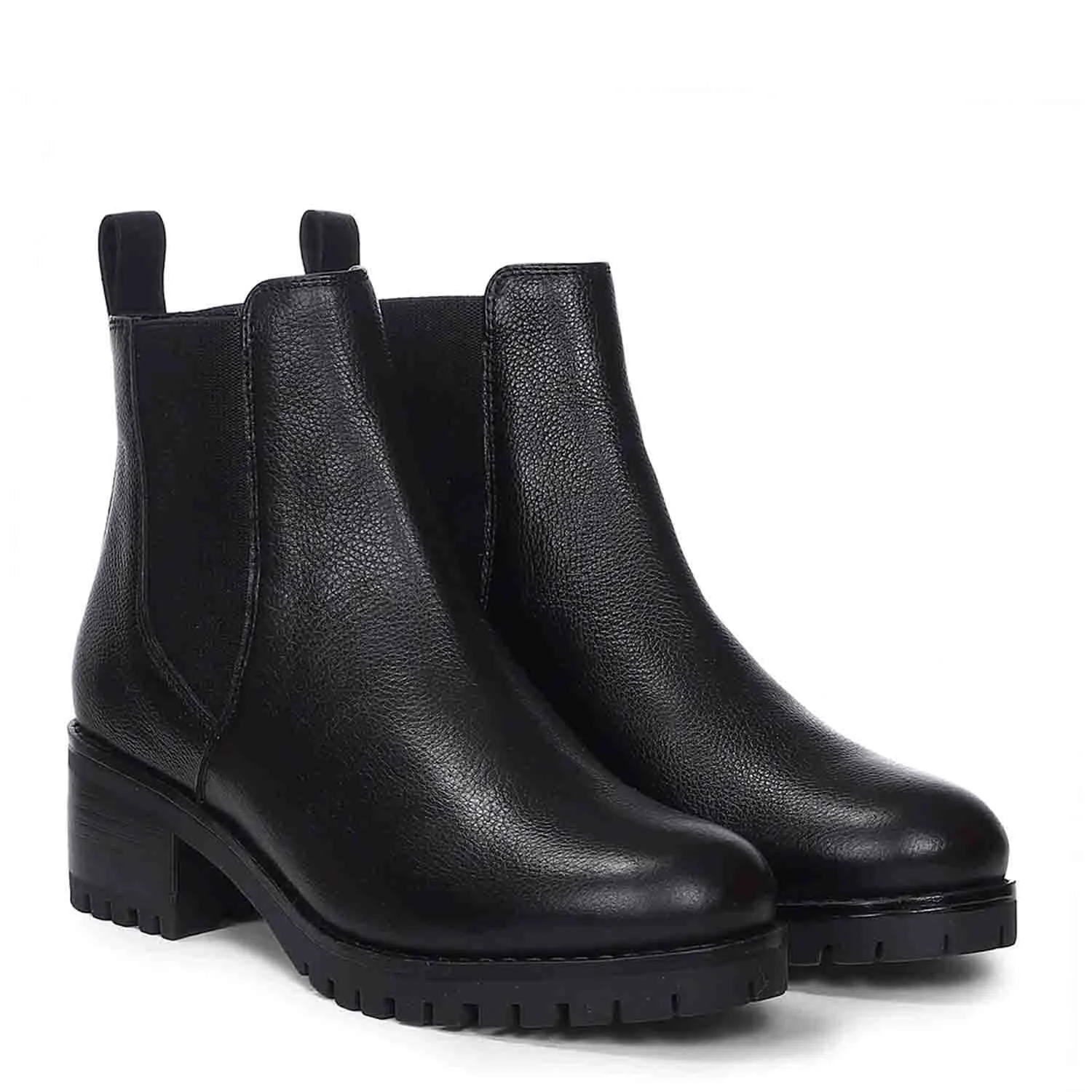 Saint Sophia Black Leather Ankle Boots