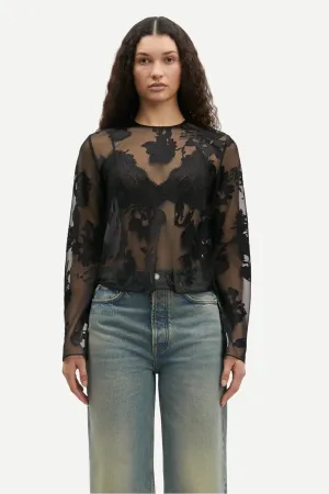 Samadda Blouse - Black Burnout