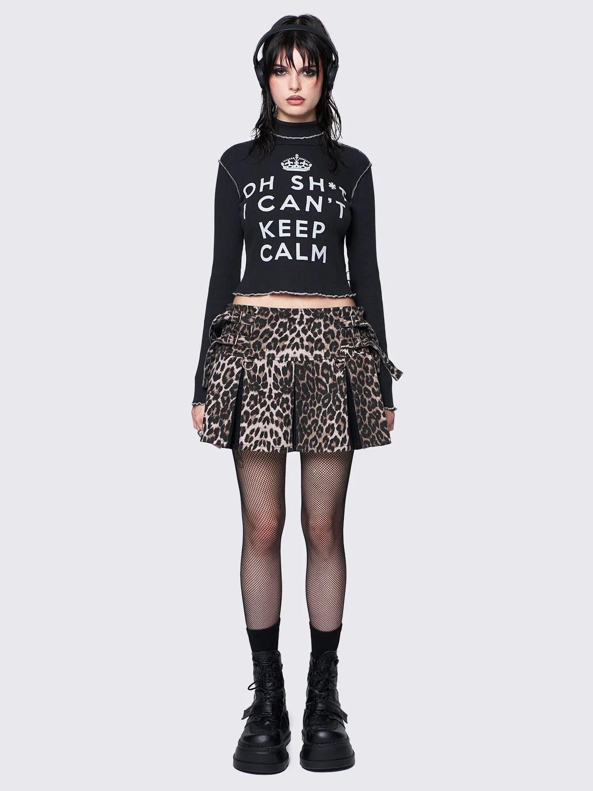 Sasha Leopard Mini Skirt