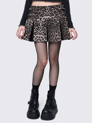 Sasha Leopard Mini Skirt