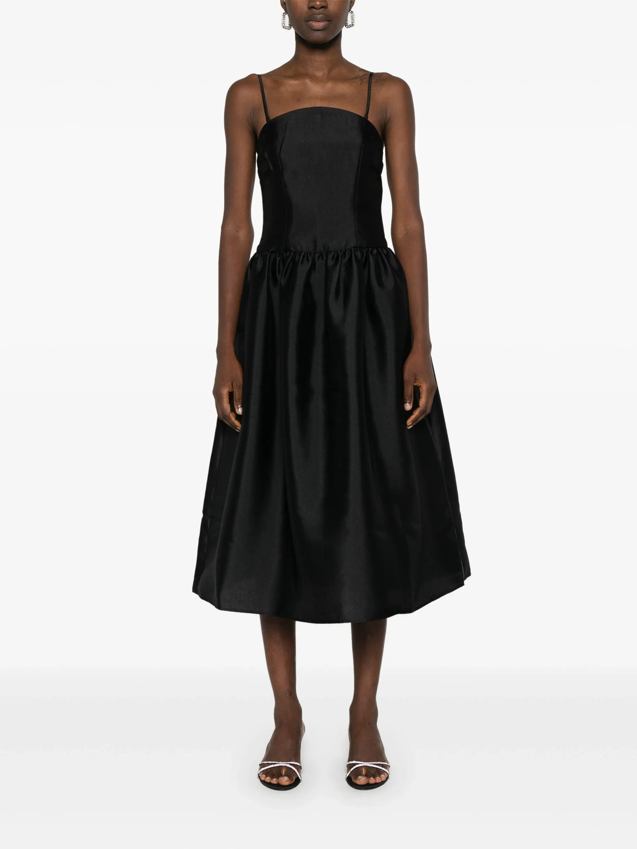 SELF-PORTRAIT TAFFETA MIDI DRESS