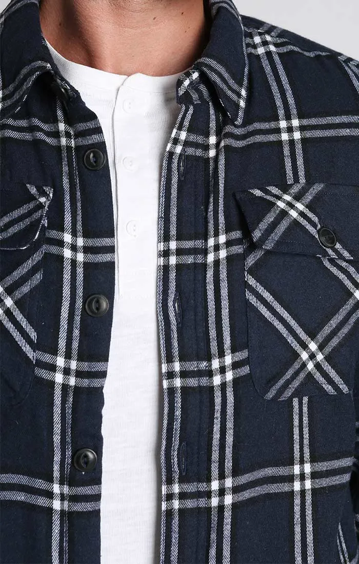 Sherpa Lined Flannel Shirt Jacket