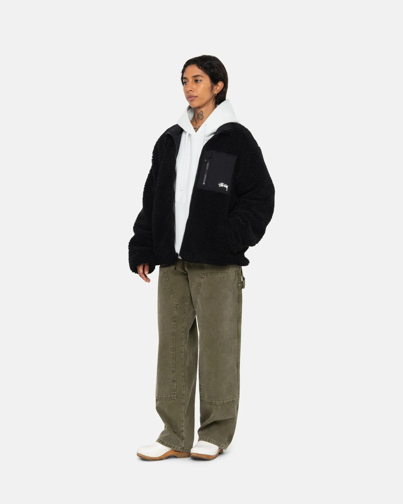 SHERPA REVERSIBLE JACKET / STUSSY / BLACK