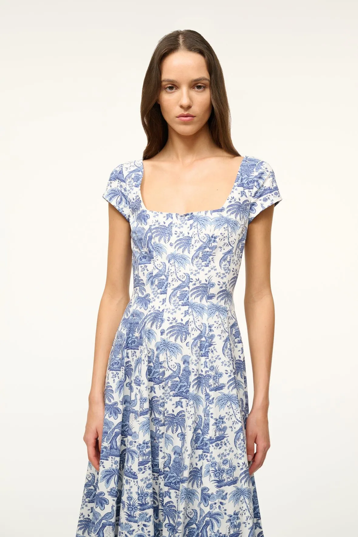 SHORT SLEEVE WELLS DRESS | BLUE TOILE