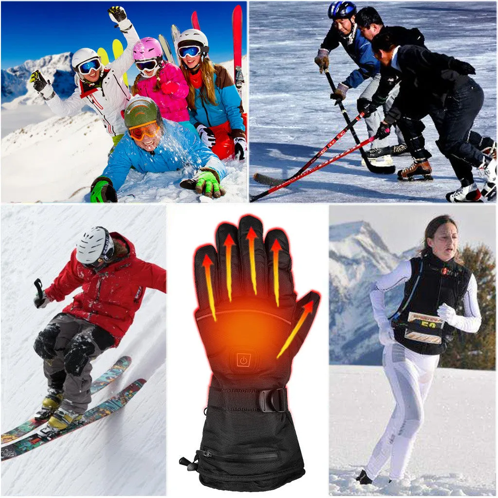 Sidiou Group Anniou Electric Heat Glove Adjustable Temperature Heated Gloves Motorcycle Riding Thermal Ski Gloves