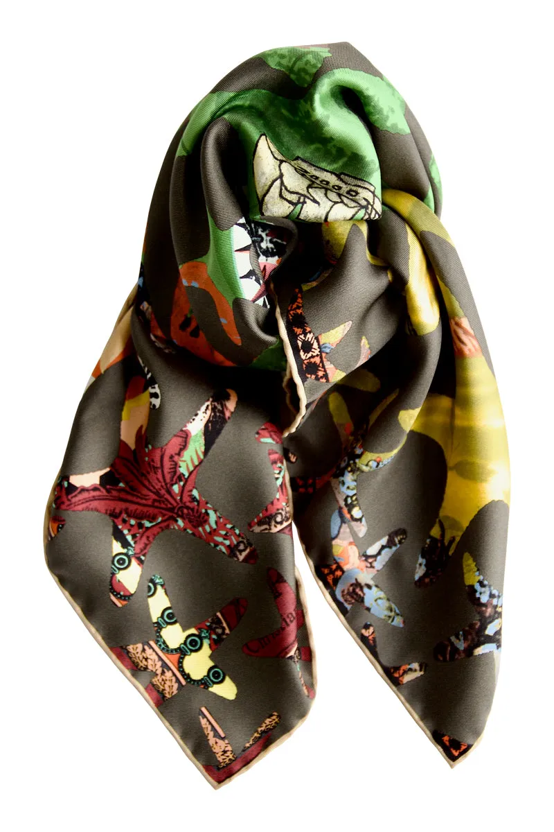 Silk scarf "Nuit d´Afrique" Lacroix - green