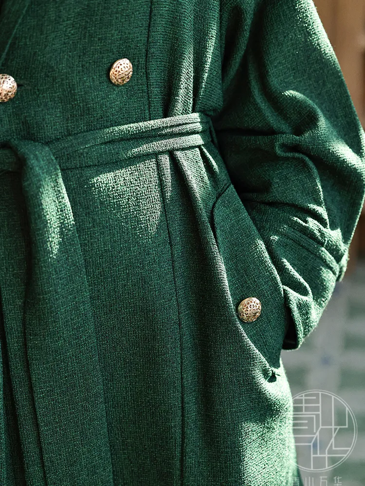 Slytherin 斯莱特林 Modernized Hanfu Zhiju Double Breasted Coat