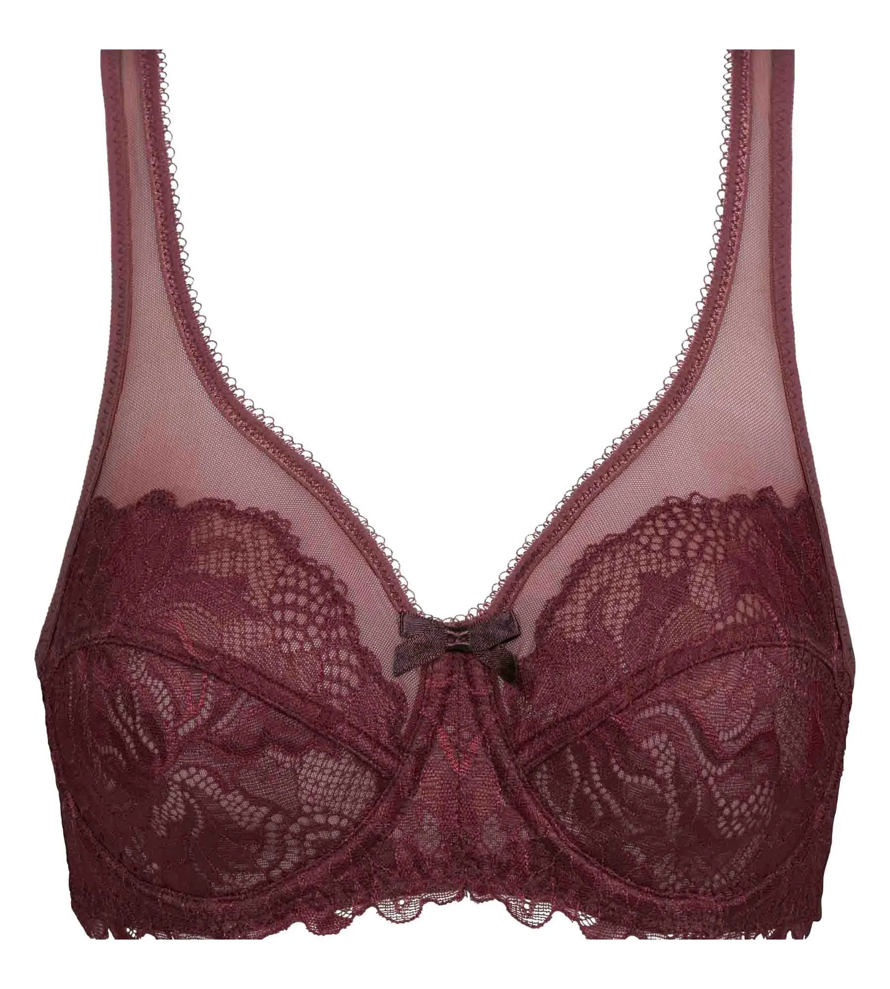 Soutien-gorge emboîtant en dentelle Rubis Foncé Generous Essentiel